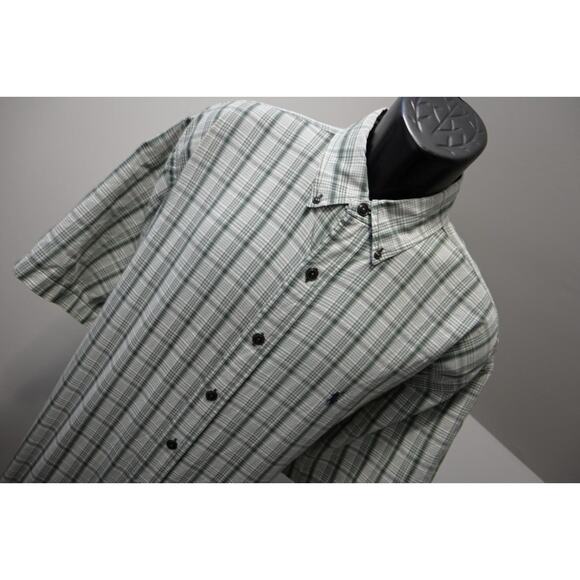 VTG Ralph Lauren Sport Button Up Shirt Short Sleeve Plaid Button Up Mens Size XL - Picture 4 of 7